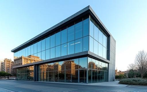 A modern office building in Rome, representing an enterprise wireless project